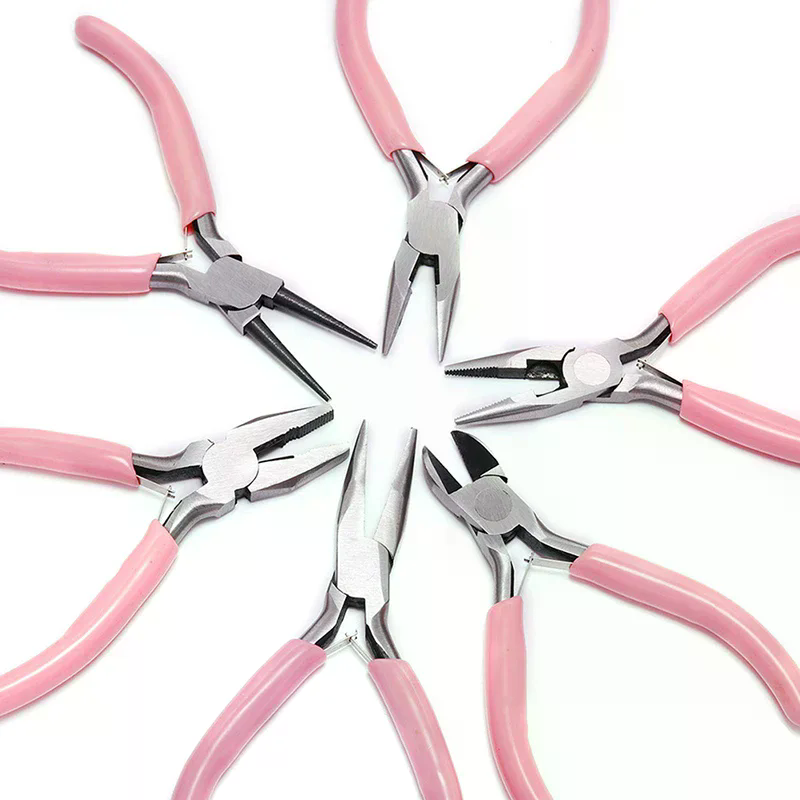Jewelry Making Round Nose Pliers - Multi‑Type Mini Jewelry Making Pliers Diagonal/Round/Bent/Needle