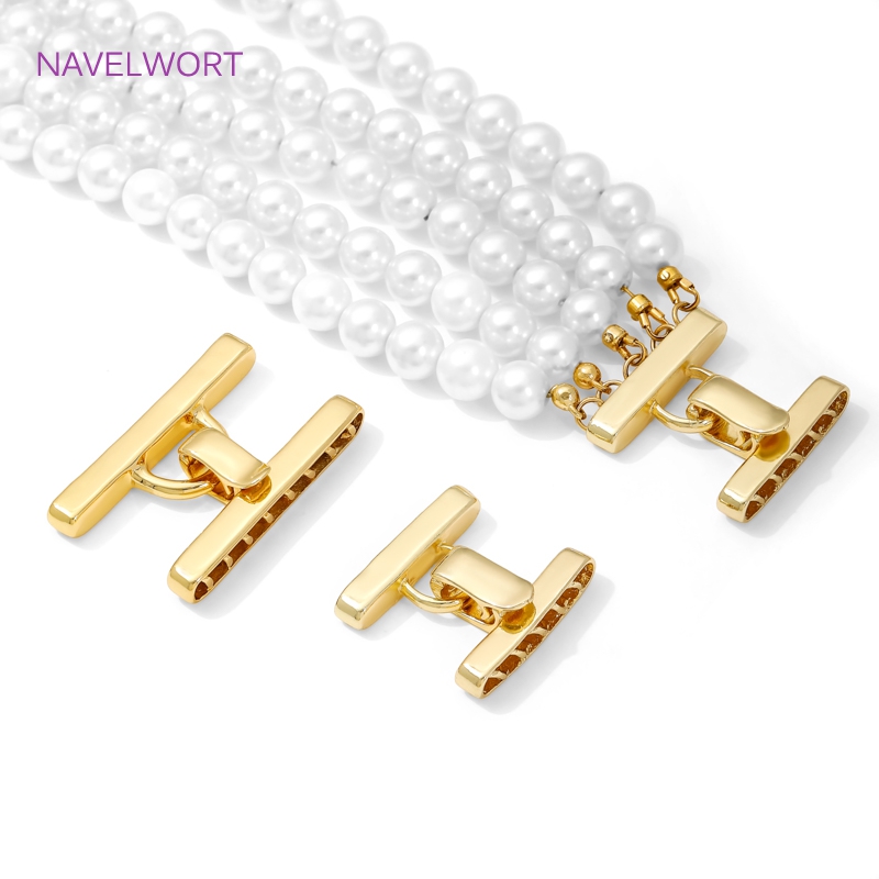 Jewelry Making Ideas - Multi Strands Necklace Clasp 18K Gold