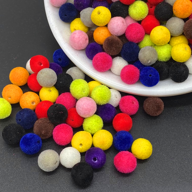 Bead Mat Velvet - 50pcs/lot 8mm Velvet Acrylic Beads Loose