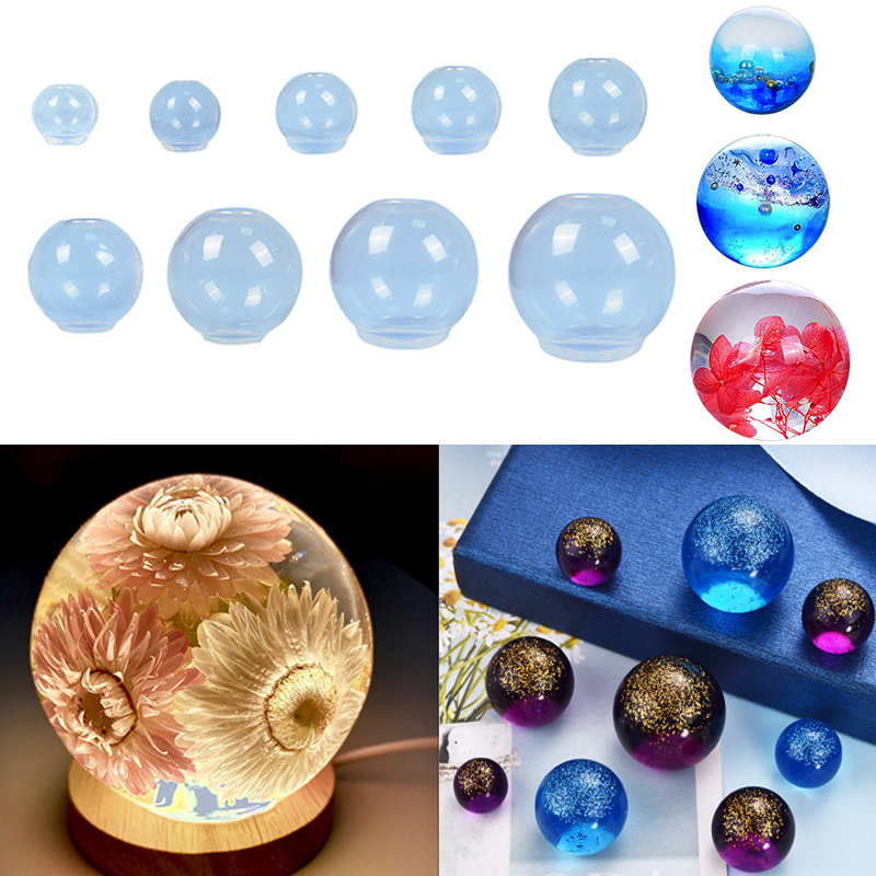 Jewelry Making Techniques - Sphere Jewelry Silicone Molds /30/40/50/60/70/80/90/100mm Ball
