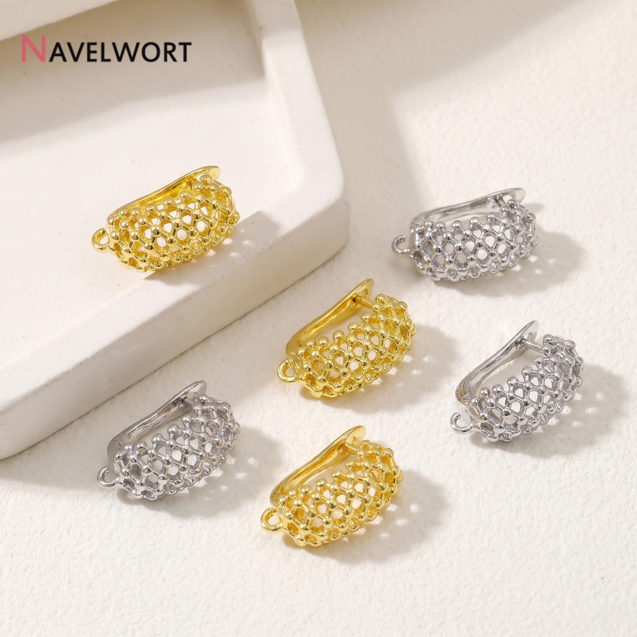 Jewelry Making Ideas - 18K Gold Plated Brass Hollow Shvenzy