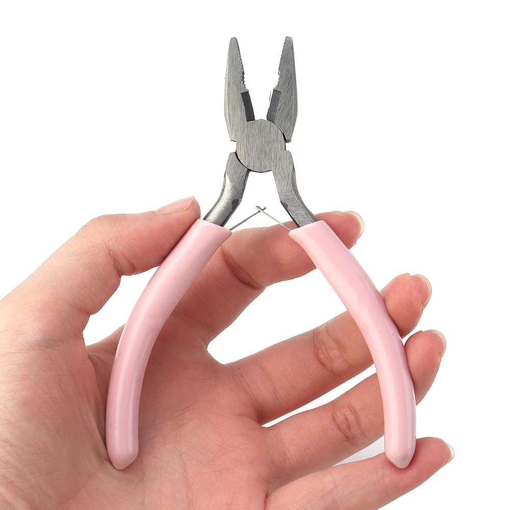 Jewelry Making Pliers Set - Portable Pink Stainless Steel Pliers Tool