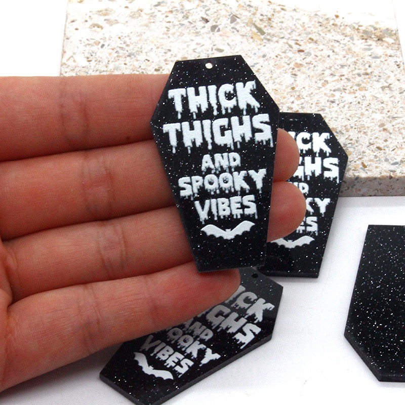 10pcs acrylic dark coffin quot - Jewelry Making Quotes recensione e prezzo