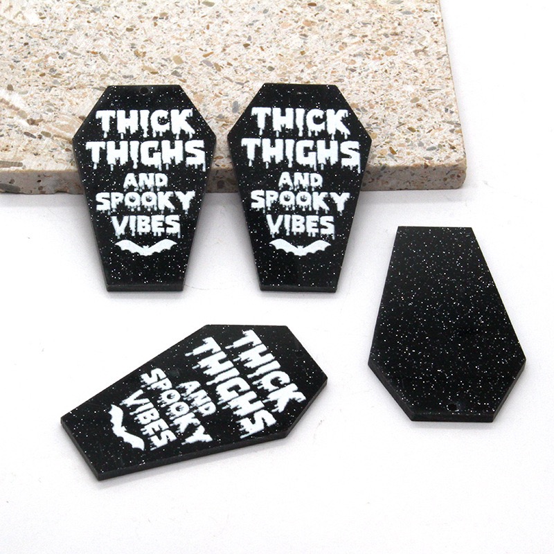 10pcs acrylic dark coffin quot - Jewelry Making Quotes recensione e prezzo