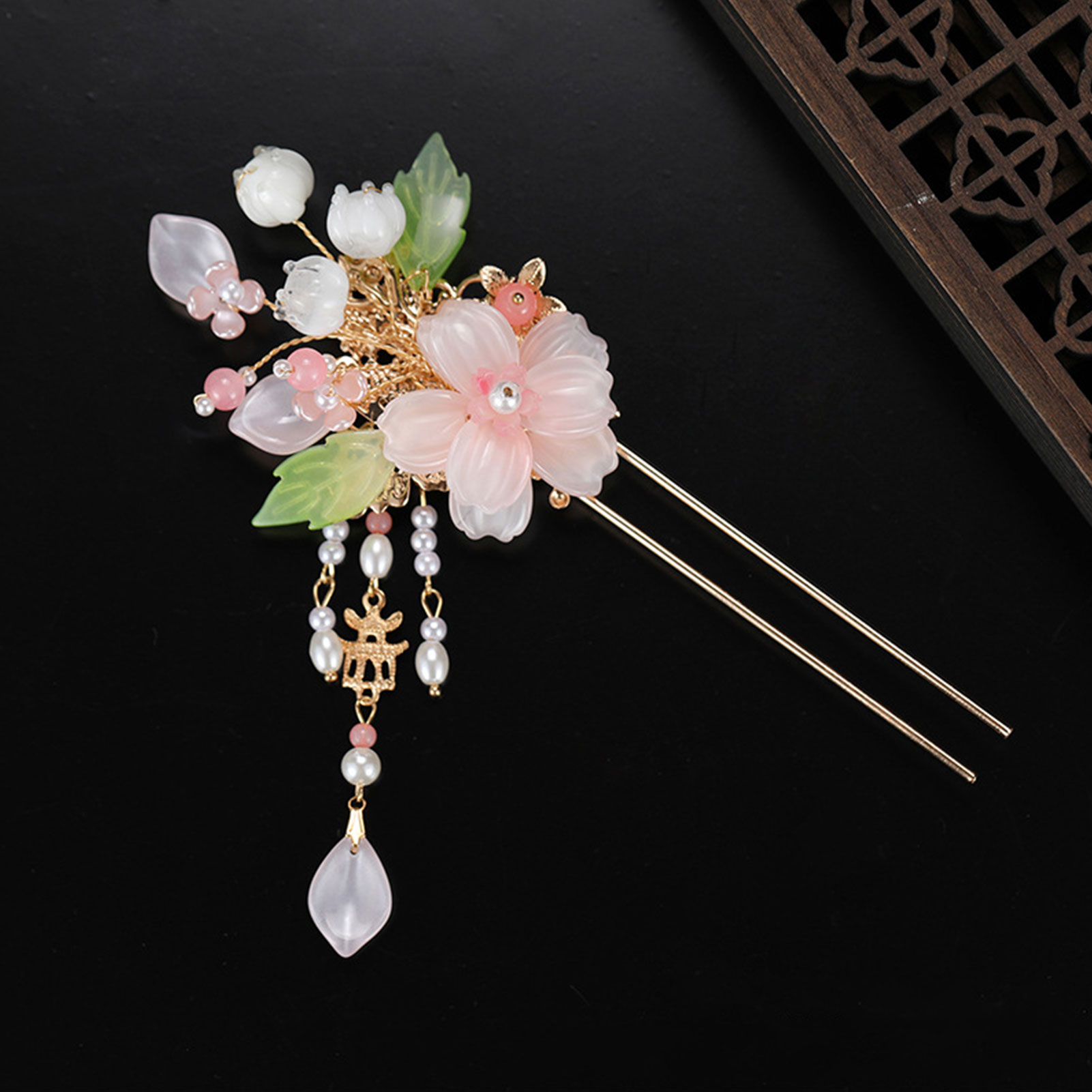 Elegant Pink Flower Hairpins R - Jewelry Making Adults recensione e prezzo
