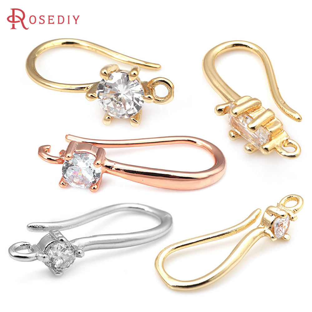 18K Gold Color Brass with Zirc - Jewelry Making Earring Supplies recensione e prezzo