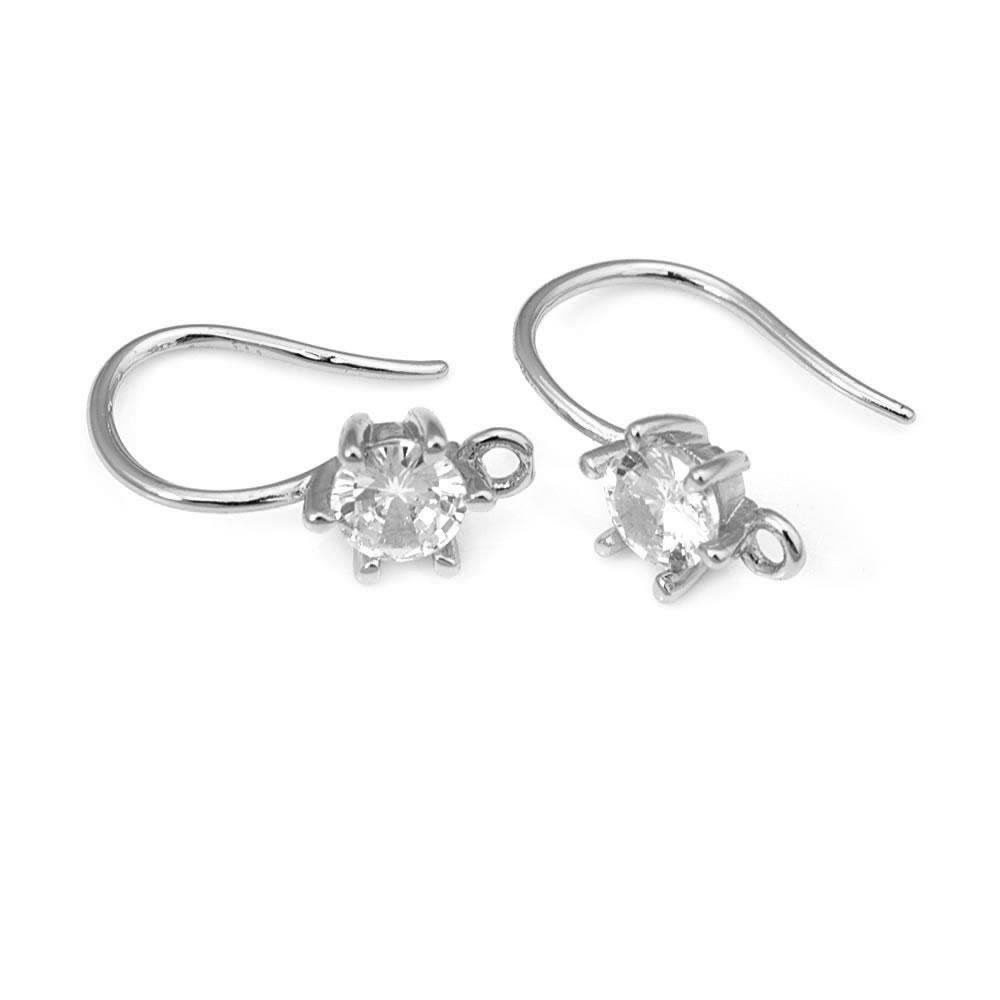 18K Gold Color Brass with Zirc - Jewelry Making Earring Supplies recensione e prezzo