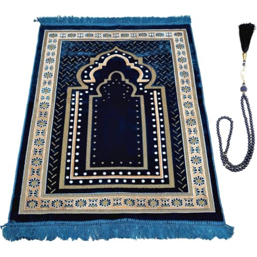 TB Muslim Prayer Rug Islamic,  - Bead Mat Velvet recensione e prezzo