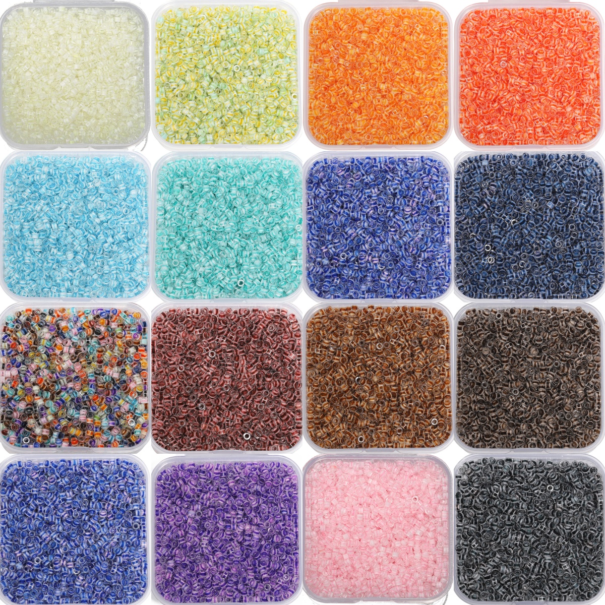 1000pcs/box 2.5mm Stripe Glass - Seed Bead Tube recensione e prezzo