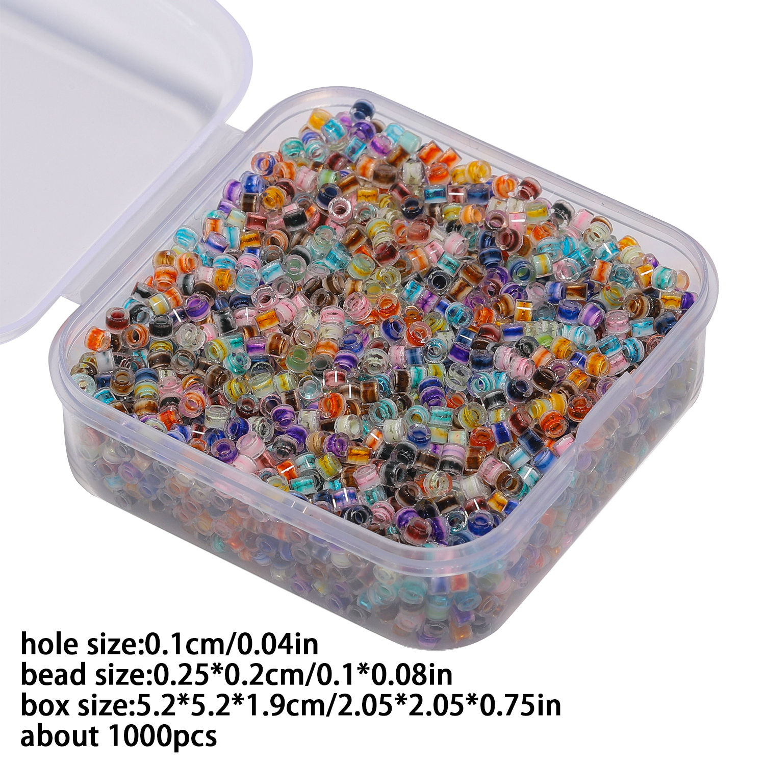 1000pcs/box 2.5mm Stripe Glass - Seed Bead Tube recensione e prezzo