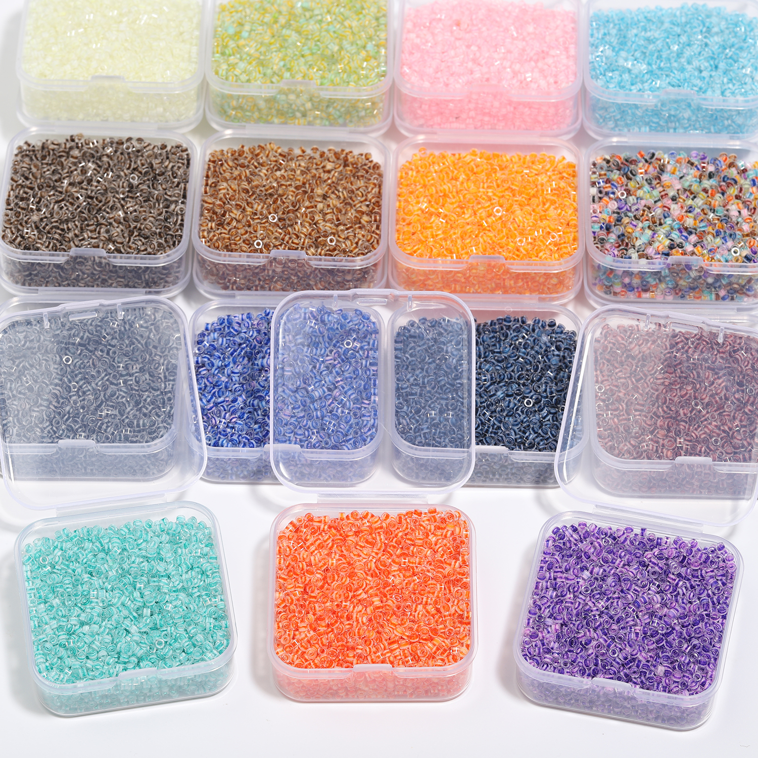 1000pcs/box 2.5mm Stripe Glass - Seed Bead Tube recensione e prezzo