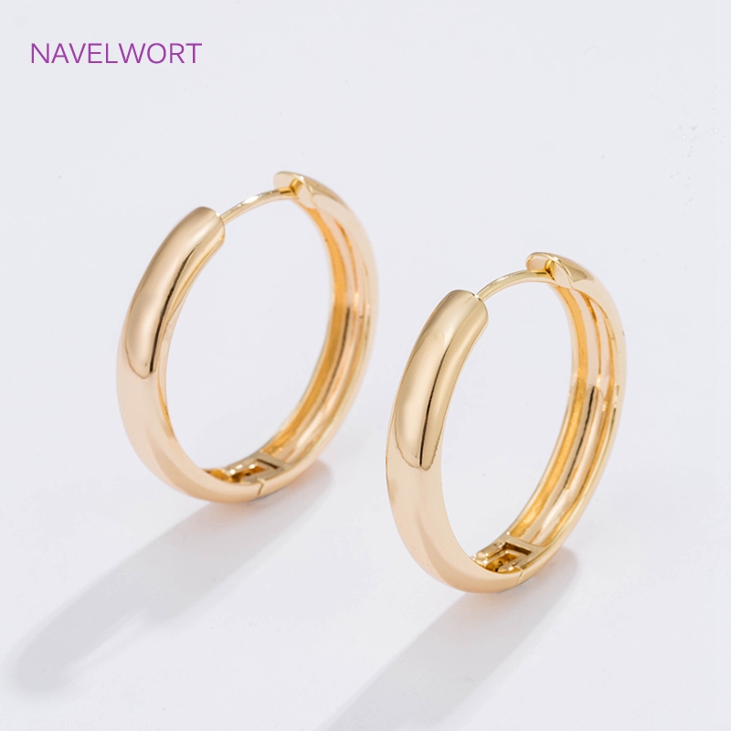 6 Sizes Gold Plated Circle Hoo - Jewelry Making Earring Supplies recensione e prezzo