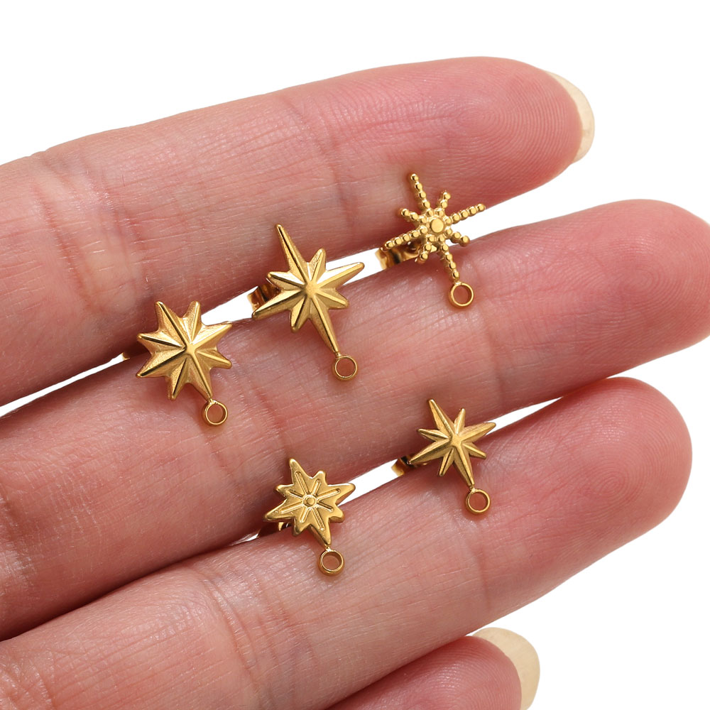 6pcs Stainless Steel Star Earr - Jewelry Making Techniques recensione e prezzo