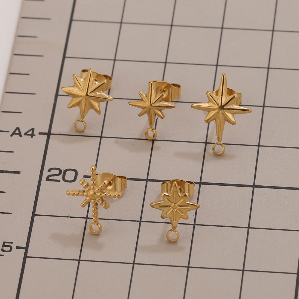 6pcs Stainless Steel Star Earr - Jewelry Making Techniques recensione e prezzo