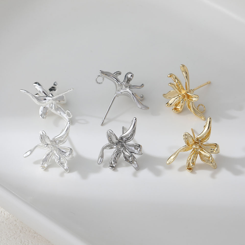 4PCS Dainty Flower Shape Ear S - Jewelry Making Earring Supplies recensione e prezzo