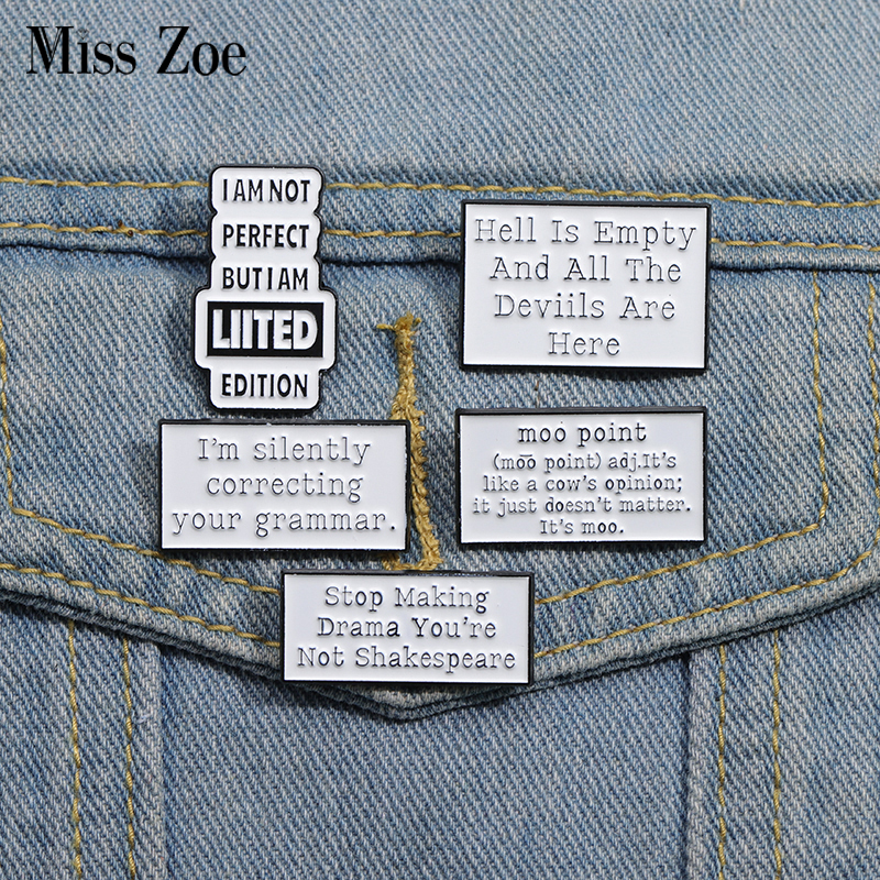 Sarcastic Quotes Enamel Pins C - Jewelry Making Quotes recensione e prezzo