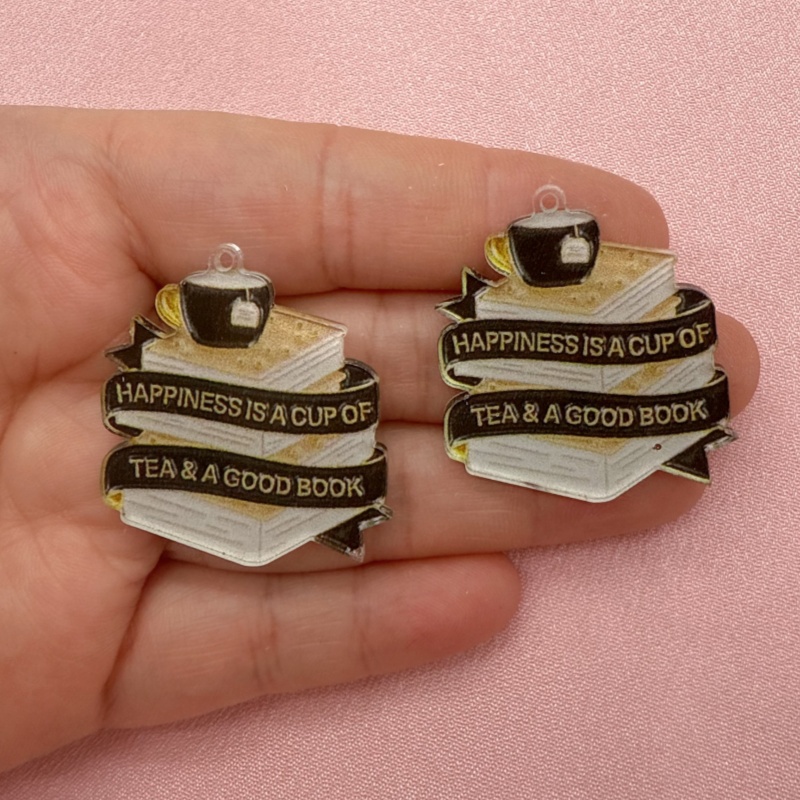 10pcs acrylic book coffee quot - Jewelry Making Quotes recensione e prezzo