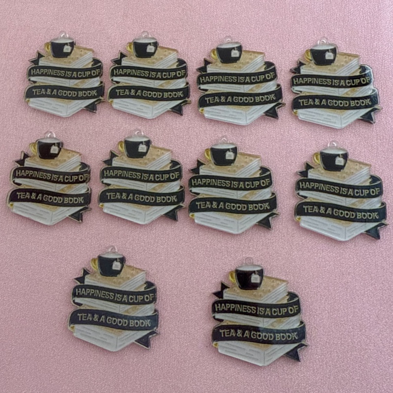 10pcs acrylic book coffee quot - Jewelry Making Quotes recensione e prezzo