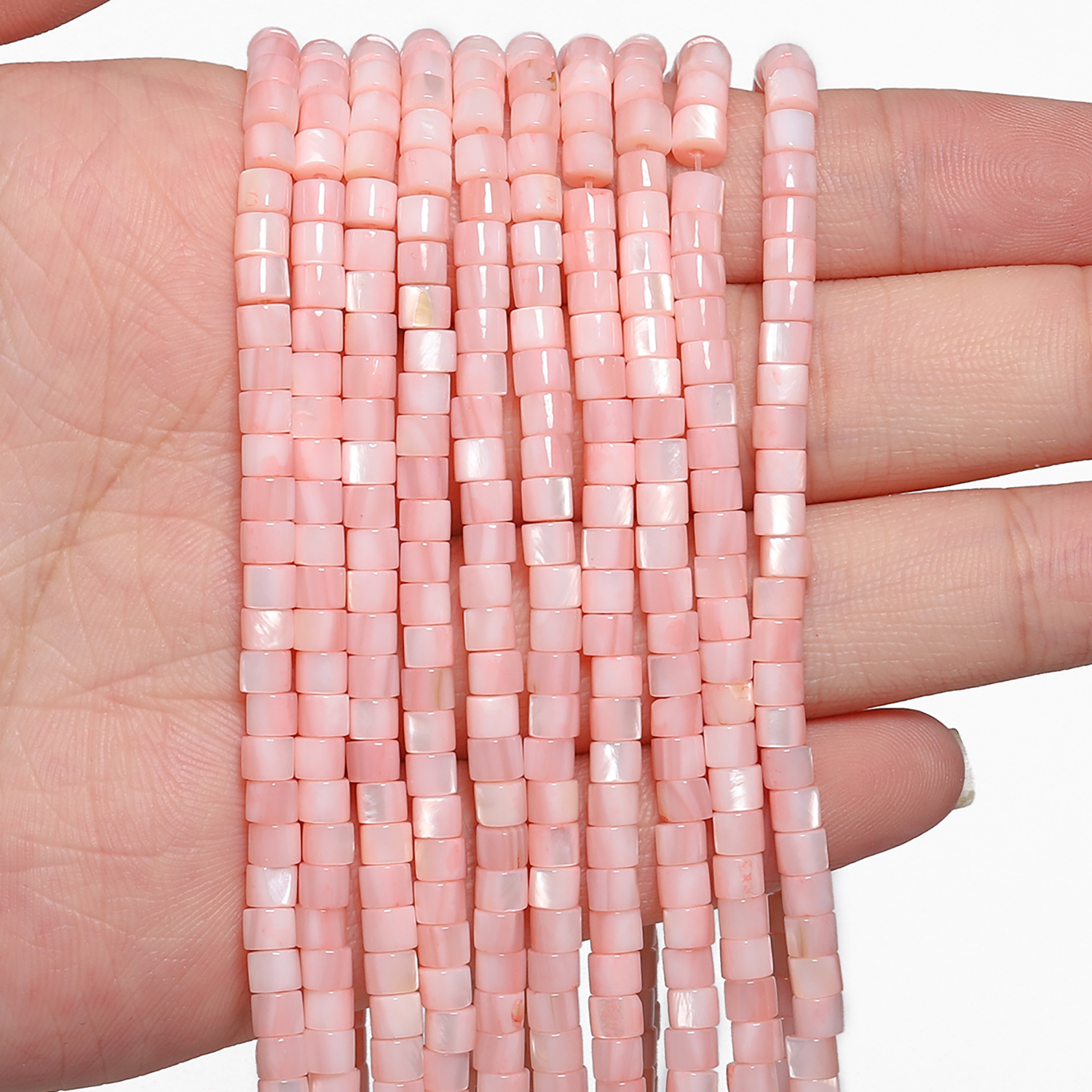 Pink Shell Pearl Natural Stone - Seed Bead Tube recensione e prezzo