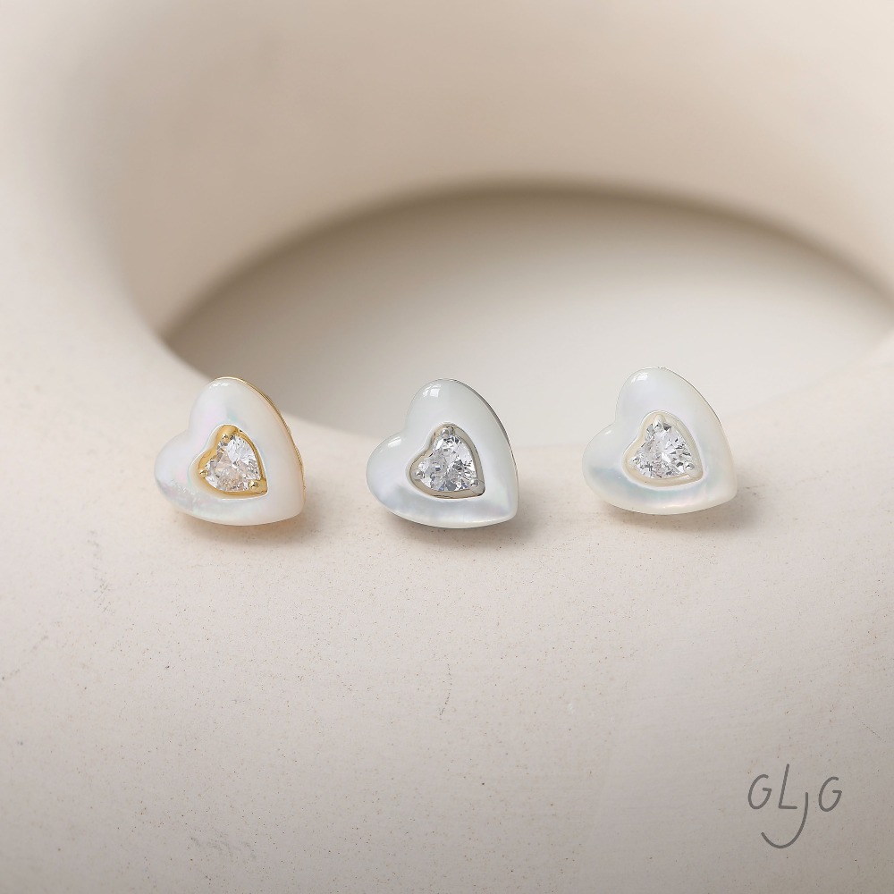 2PCS Dainty Heart Shell Ear St - Jewelry Making Earring Supplies recensione e prezzo