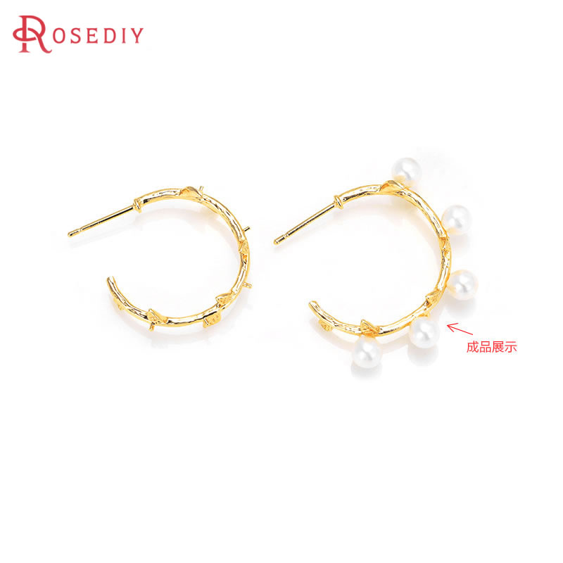 6PCS 18K Gold Color Brass with - Jewelry Making Earring Supplies recensione e prezzo