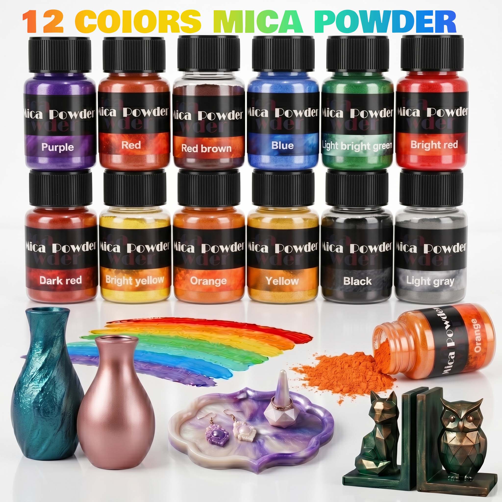12-Color Gypsum Pigment Powder - Jewelry Making Techniques recensione e prezzo