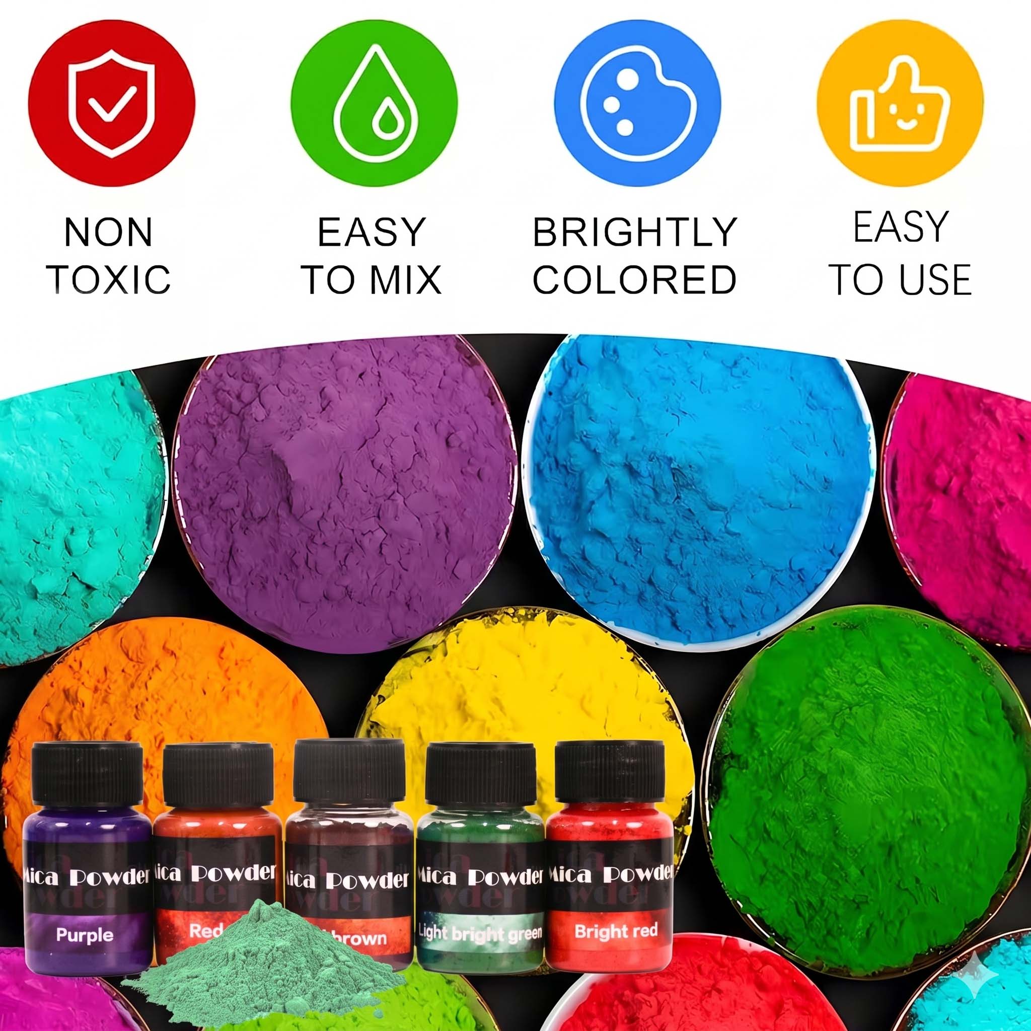 12-Color Gypsum Pigment Powder - Jewelry Making Techniques recensione e prezzo
