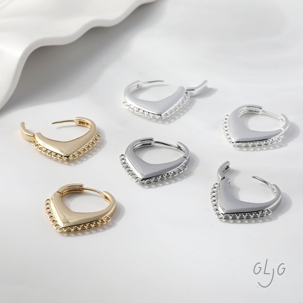 4PCS Dainty Heart Ear Studs Di - Jewelry Making Earring Supplies recensione e prezzo